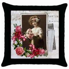 Vintage 1168517 1920 Throw Pillow Case (black) by vintage2030