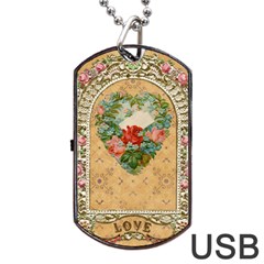 Valentine 1171144 1920 Dog Tag Usb Flash (one Side) by vintage2030