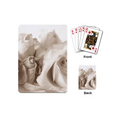 Vintage Rose Shabby Chic Background Playing Cards (mini) by Sapixe