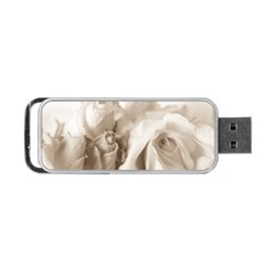 Vintage Rose Shabby Chic Background Portable Usb Flash (two Sides)