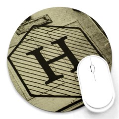 Fabric Pattern Textile Clothing Round Mousepads by Sapixe