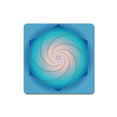 Decorative Background Blue Square Magnet by Sapixe