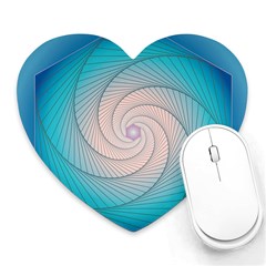 Decorative Background Blue Heart Mousepads by Sapixe