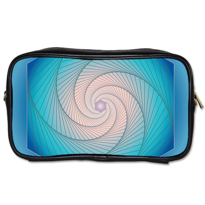 Decorative Background Blue Toiletries Bag (Two Sides)