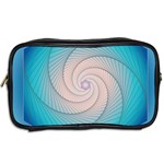 Decorative Background Blue Toiletries Bag (Two Sides) Back