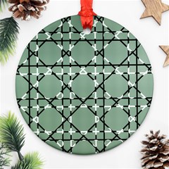 Pattern Graphics Figure Line Glass Ornament (round) by Sapixe