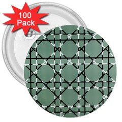 Pattern Graphics Figure Line Glass 3  Buttons (100 Pack)  by Sapixe