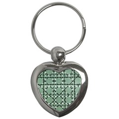 Pattern Graphics Figure Line Glass Key Chains (heart)  by Sapixe