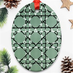 Pattern Graphics Figure Line Glass Oval Ornament (two Sides) by Sapixe