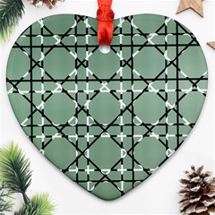 Pattern Graphics Figure Line Glass Heart Ornament (two Sides) by Sapixe