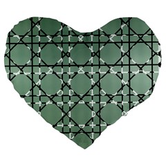 Pattern Graphics Figure Line Glass Large 19  Premium Flano Heart Shape Cushions by Sapixe