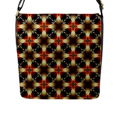 Kaleidoscope Image Background Flap Closure Messenger Bag (l) by Sapixe