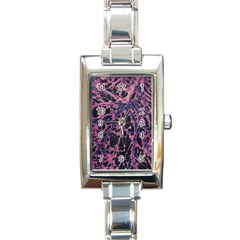 Fabric Textile Texture Macro Model Rectangle Italian Charm Watch by Sapixe