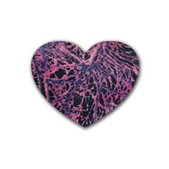 Fabric Textile Texture Macro Model Heart Coaster (4 Pack)  by Sapixe