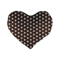 Texture Background Pattern Standard 16  Premium Flano Heart Shape Cushions