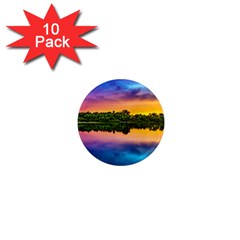 Sunset Color Evening Sky Evening 1  Mini Magnet (10 Pack)  by Sapixe