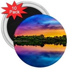 Sunset Color Evening Sky Evening 3  Magnets (10 Pack)  by Sapixe