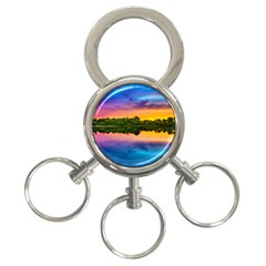 Sunset Color Evening Sky Evening 3-ring Key Chains by Sapixe