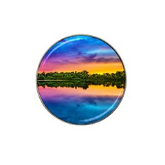 Sunset Color Evening Sky Evening Hat Clip Ball Marker (4 Pack) by Sapixe