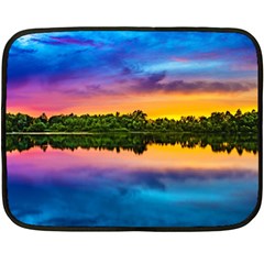 Sunset Color Evening Sky Evening Double Sided Fleece Blanket (mini)  by Sapixe