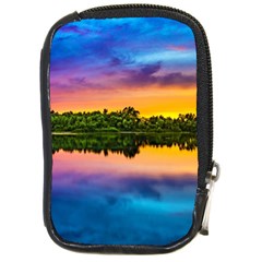 Sunset Color Evening Sky Evening Compact Camera Leather Case by Sapixe