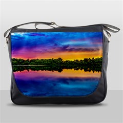 Sunset Color Evening Sky Evening Messenger Bag by Sapixe