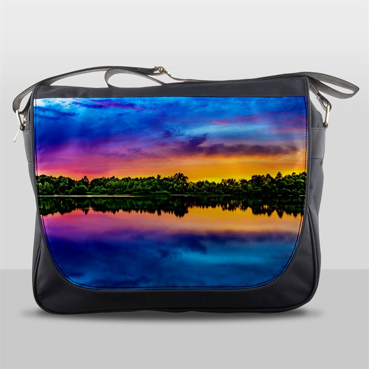 Sunset Color Evening Sky Evening Messenger Bag