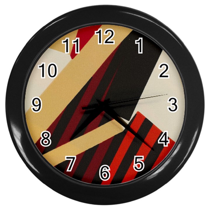 Fabric Textile Design Wall Clock (Black)