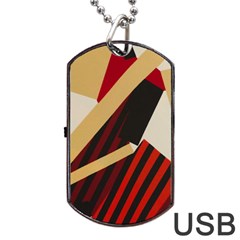 Fabric Textile Design Dog Tag Usb Flash (two Sides) by Sapixe