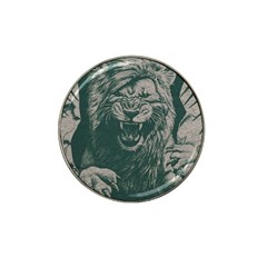 Angry Male Lion Pattern Graphics Kazakh Al Fabric Hat Clip Ball Marker (4 Pack) by Sapixe