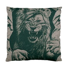 Angry Male Lion Pattern Graphics Kazakh Al Fabric Standard Cushion Case (two Sides) by Sapixe