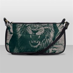 Angry Male Lion Pattern Graphics Kazakh Al Fabric Shoulder Clutch Bag by Sapixe