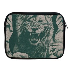 Angry Male Lion Pattern Graphics Kazakh Al Fabric Apple Ipad 2/3/4 Zipper Cases by Sapixe