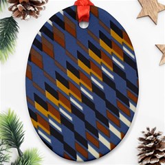 Colors Fabric Abstract Textile Ornament (oval) by Sapixe