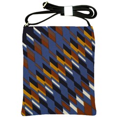 Colors Fabric Abstract Textile Shoulder Sling Bag by Sapixe