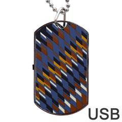 Colors Fabric Abstract Textile Dog Tag Usb Flash (one Side) by Sapixe