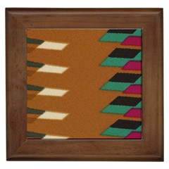 Fabric Textile Texture Abstract Framed Tiles by Sapixe