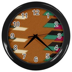 Fabric Textile Texture Abstract Wall Clock (black) by Sapixe