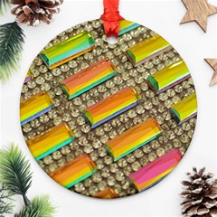 Colors Color Live Texture Macro Ornament (round) by Sapixe