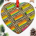 Colors Color Live Texture Macro Ornament (Heart) Front