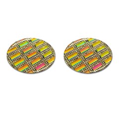 Colors Color Live Texture Macro Cufflinks (oval) by Sapixe