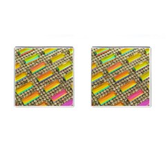 Colors Color Live Texture Macro Cufflinks (square) by Sapixe