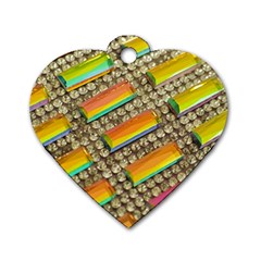 Colors Color Live Texture Macro Dog Tag Heart (two Sides) by Sapixe