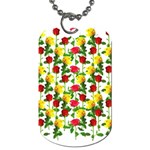 Rose Pattern Roses Background Image Dog Tag (Two Sides) Back