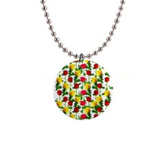 Rose Pattern Roses Background Image Button Necklaces by Sapixe