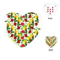 Rose Pattern Roses Background Image Playing Cards (heart) by Sapixe