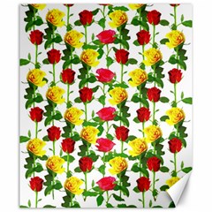 Rose Pattern Roses Background Image Canvas 20  X 24  by Sapixe