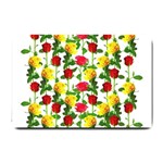 Rose Pattern Roses Background Image Small Doormat  24 x16  Door Mat