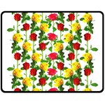 Rose Pattern Roses Background Image Double Sided Fleece Blanket (Medium)  58.8 x47.4  Blanket Front