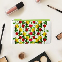 Rose Pattern Roses Background Image Cosmetic Bag (xs) by Sapixe